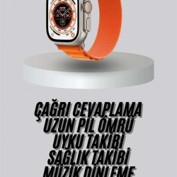 Mey İthalat® Yeni Nesil Akıllı Saat Uyku ve Sağlık Takibi Titeşimli Sesli Arama Mesaj ve Bildirim Görme