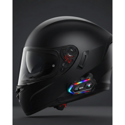 Mey İthalat® Yeni Nesil Bluetooth 5.3 Motosiklet Intercom RGB Işıklı 1000m Mesafeli