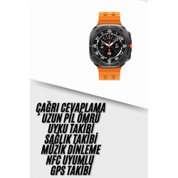 Mey İthalat® Yeni Nesil Çağrı Cevaplayabilen 47 MM Titreşimli Çok Fonksiyonlu Akıllı Saat