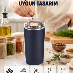 Mey İthalat® Yeni Nesil Kahve ve Baharat Öğütücü Paslanmaz Çelik Kahve Değirmeni