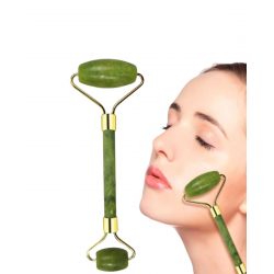 Mey İthalat® Yeşim Taşı Yüz Bakım Seti Çift Başlıklı Roller ve Gua Sha