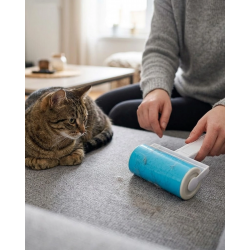 Mey İthalat® Yıkanabilir Pet Tüy Toplama Aparatı Kıyafet Koltuk Araba İçi Temizlik Rulosu