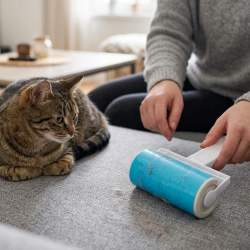 Mey İthalat® Yıkanabilir Pet Tüy Toplama Aparatı Kıyafet Koltuk Araba İçi Temizlik Rulosu