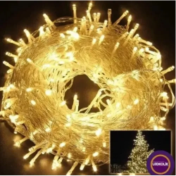 Mey İthalat® Yılbaşı Aydınlatması 100 LED Perde Hortum Sıcak Beyaz Işık