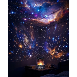 Mey İthalat® Yıldız Projeksiyon Gece Lambası Renkli Galaksi Işık Projektörü