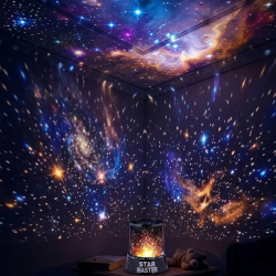 Mey İthalat® Yıldız Projeksiyon Gece Lambası Renkli Galaksi Işık Projektörü