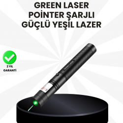 Mey İthalat® Yüksek Güçlü Yeşil Lazer Pointer 5000mW Şarjlı