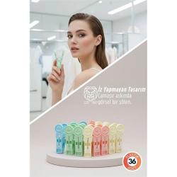 Mey İthalat® Yuliya Serisi İz Bırakmaz Emoji  Premium Renkli Çamaşır Mandalı 36'lı 722863
