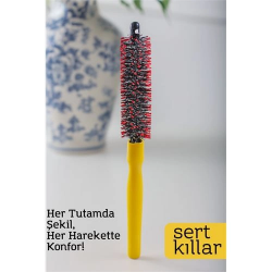 Mey İthalat® Yuvarlak Saç Fırçası – 24 cm x 2.3 cm | 2.1 mm Derinlik | Spiral Kıllı, Hacim ve Şekil İçin  716484