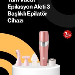 Mey İthalat® Yüz Tüyleri İçin Özel Başlıklı Pembe Epilatör