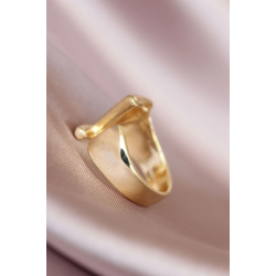 Mey İthalat® Z Harfli Altın Renk Ayarlamalı Metal Kadın Yüzük