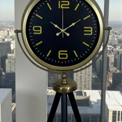 Mey İthalat® Zamanın Asaleti Eskitme Tripod Ayaklı Saat