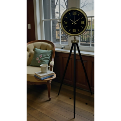 Mey İthalat® Zamanın Asaleti Eskitme Tripod Ayaklı Saat