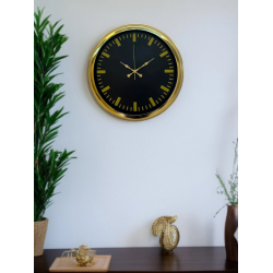 Mey İthalat® Zarif Klasik Stil 40 Cm Metal Gold Duvar Saati