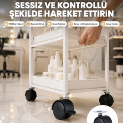 Mey İthalat® Zemin Korumalı Kilitli Ayak Tekerlek Seti 6 cm
