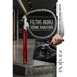 Mey İthalat® Profesyonel Zincirli Filtre ve Boru Sökme Anahtarı - Ayarlanabilir Tesisatçı Aleti 21850