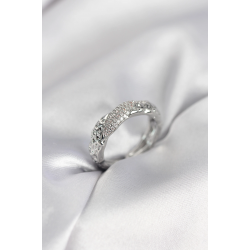 Mey İthalat® Zirkon Taşlı Puntalı Gümüş Renk Kadın Yüzük