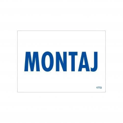 Mey İthalat® Montaj Uyarı Levhası 17,5x25 KOD:1772
