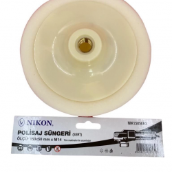 Mey İthalat® Nikon 15050BS Polisaj Süngeri 150 mm Beyaz Sert