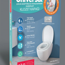 Mey İthalat® NKP Üniversal Çocuk Adaptörlü Yavaş Kapanır Klozet Kapağı