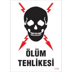 Mey İthalat® Ölüm Tehlikesi Uyarı Levhası 25x35 KOD:1104