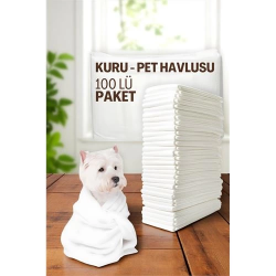 Mey İthalat® Pet Havlusu - Kedi Köpek Banyo Havlusu Tek Kullanımlık Kuru Havlu 40X80 CM 100 Adet 721808