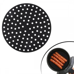 Mey İthalat® Renkli Isıya Dayanıklı Yıkanılabilir Silikon Fırın Ve Airfryer Yuvarlak Pişirme Matı 23 Cm