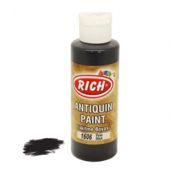 Mey İthalat® Rich 1606 Siyah 120 ml Eskitme Ahşap Boyası