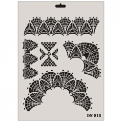 Mey İthalat® Rich Dantel Seri DN-918 Stencil 35x25 cm