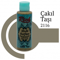 Mey İthalat® Rich Multi Surface 2116 Çakıl Taşı Akrilik Boya 120 cc