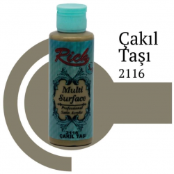 Mey İthalat® Rich Multi Surface 2116 Çakıl Taşı Akrilik Boya 120 cc