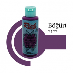 Mey İthalat® Rich Multi Surface 2172 Böğürtlen Akrilik Boya 120 cc