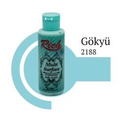 Mey İthalat® Rich Multi Surface 2188 Gökyüzü Akrilik Boya 120 cc