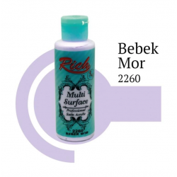 Mey İthalat® Rich Multi Surface 2260 Bebek Mor Akrilik Boya 130 cc