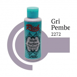 Mey İthalat® Rich Multi Surface 2272 Gri Pembe Akrilik Boya 130 cc