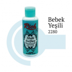 Mey İthalat® Rich Multi Surface 2280 Bebek Yeşili Akrilik Boya 130 cc
