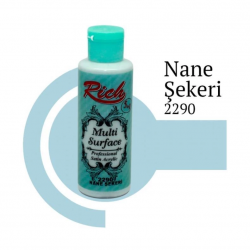 Mey İthalat® Rich Multi Surface 2290 Nane Şekeri Akrilik Boya 120 cc
