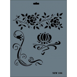 Mey İthalat® Rich New Seri N-106 Stencil 35x25 cm
