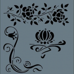 Mey İthalat® Rich New Seri N-106 Stencil 35x25 cm