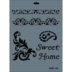 Mey İthalat® Rich New Seri N-108 Stencil 35x25 cm