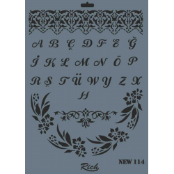 Mey İthalat® Rich New Seri N-114 Stencil 35x25 cm