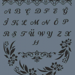 Mey İthalat® Rich New Seri N-114 Stencil 35x25 cm