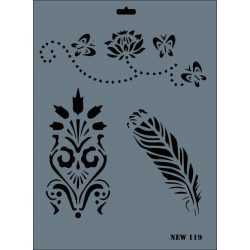 Mey İthalat® Rich New Seri N-119 Stencil 35x25 cm