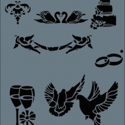 Mey İthalat® Rich New Seri N-129 Stencil 35x25 cm