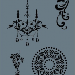 Mey İthalat® Rich New Seri N-147 Stencil 35x25 cm