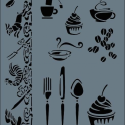 Mey İthalat® Rich New Seri N-149 Stencil 35x25 cm