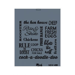 Mey İthalat® Rich New Seri N-499 Stencil 35x25 cm