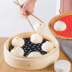 Mey İthalat® Siyah Isıya Dayanıklı Yıkanılabilir Silikon Fırın Ve Airfryer Yuvarlak Model Pişirme Matı 23 Cm