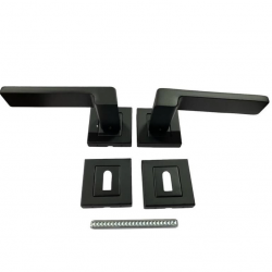 Mey İthalat® Sofuoğlu Rozet Anka Mat Siyah Oda Kapı Kolu