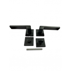 Mey İthalat® Sofuoğlu Rozet Anka Mat Siyah Wc Kapı Kolu